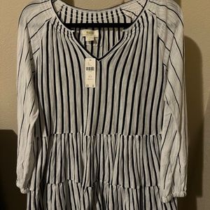 New Stripy Black and White Top